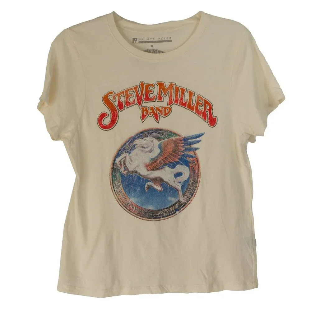 Prince Peter Steve Miller Band T Shirt 70s Style Screen Print Graphic Band tee - Picture 1 of 7